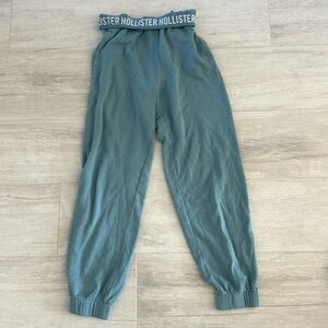 Teal hollister sweatpants